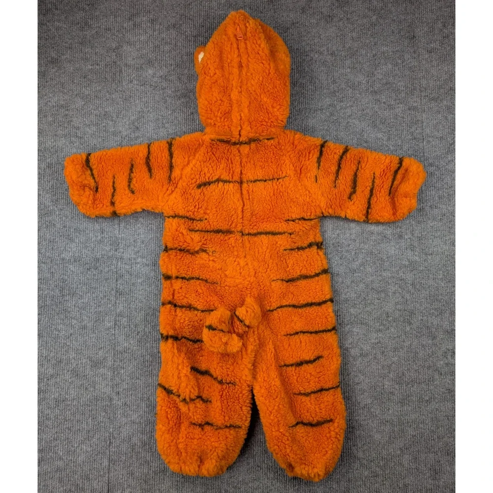 Vintage Disney Store Tigger Costume Baby 6-12M Halloween 90s Hooded Jumpsuit
